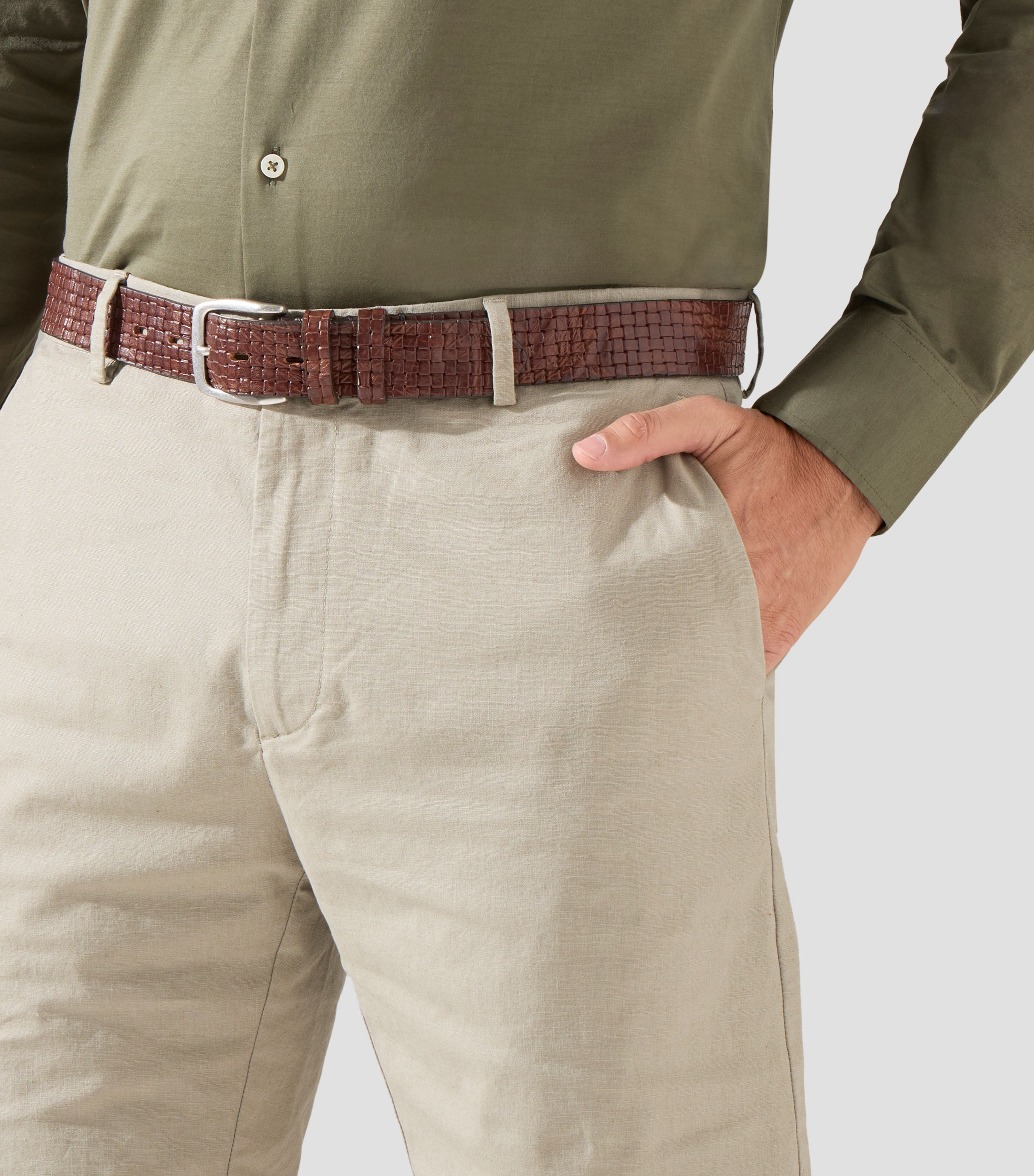 Cinturón en piel casual Hombre